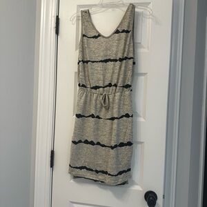 Striped Black and Gray Sleeveless Dress (NEW)